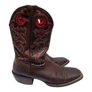 Ariat Sport Patriot Western Boots Men’s 12D – Brown Leather Square Toe Cowboy